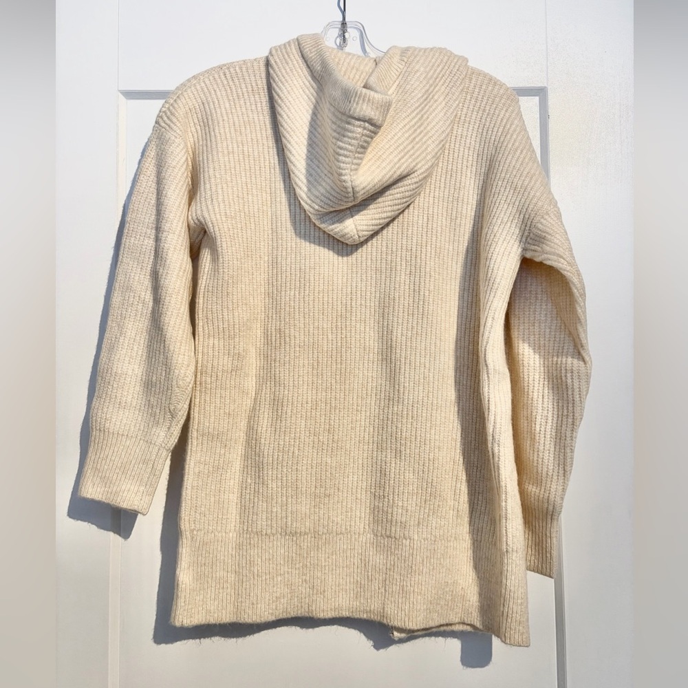 Camaïeu Cream Knit Zip Hoodie - Picture 8 of 8